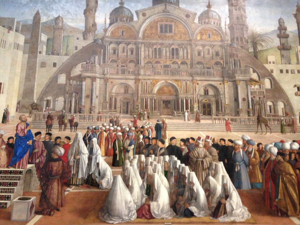 Saint Mark Preaching in Alexandria,Gentile Bellini,Giovanni Bellini