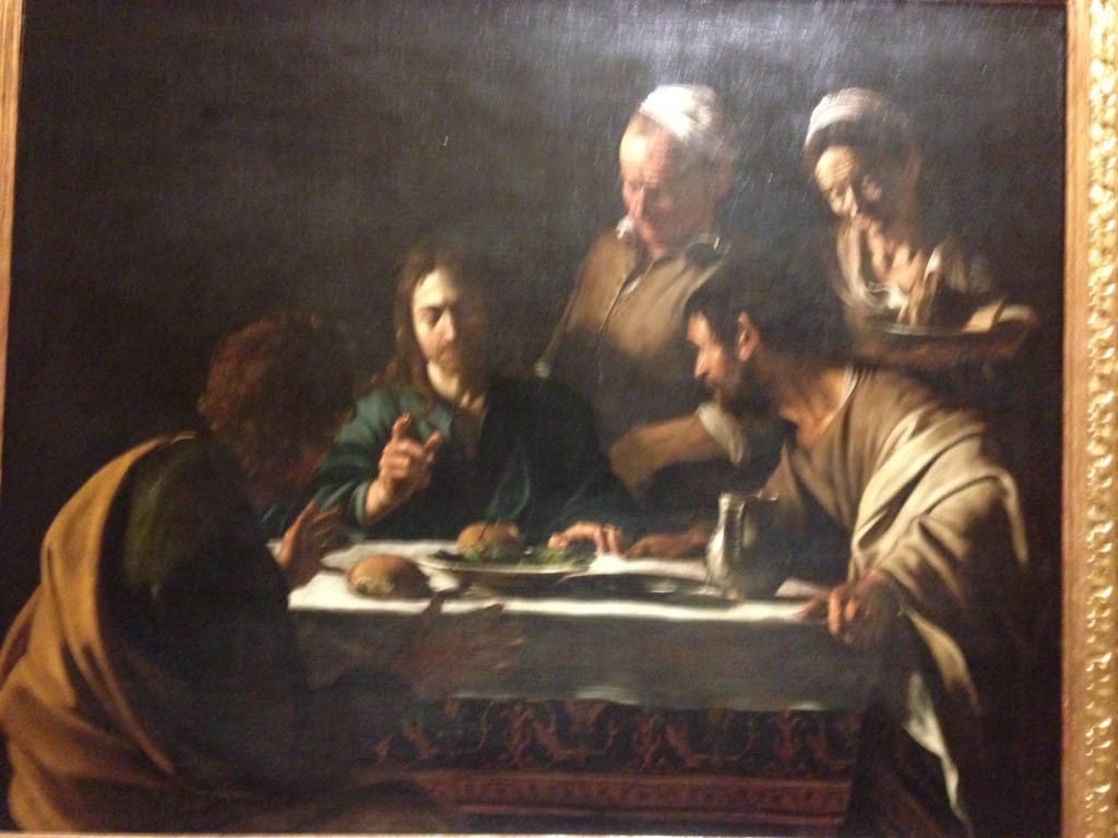 Caravaggio,Supper at Emmaus, 1606