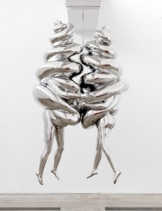 Louise Bourgeois THE COUPLE, 2003 Aluminum, hanging piece 365.1 x 200 x 109.9 cm. Collection The Easton Foundation Photo: Christopher Burke, (c) The Easton Foundation/Licensed by VAGA, NY