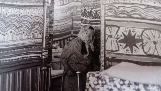 Afia Zecharia, in her painted home in Shlomi